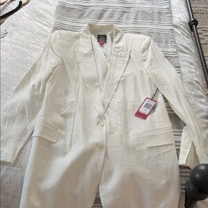 Vince Camuto Textured Cream Blazer